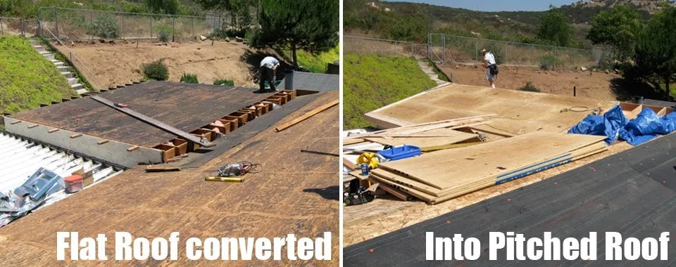 Changing a Flat Roof to a Pitched or Gable Roof