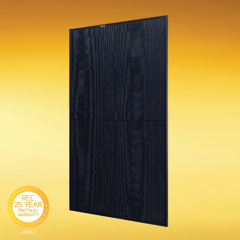 REC Alpha Pure 2 solar panel with the REC 25-year ProTrust warranty seal